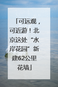 可远观，可近游！北京这处“水岸花园”新建62公里花墙