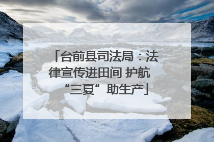 台前县司法局：法律宣传进田间 护航“三夏”助生产