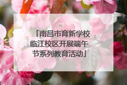 南昌市育新学校临江校区开展端午节系列教育活动