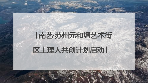 南艺·苏州元和塘艺术街区主理人共创计划启动