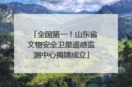 全国第一！山东省文物安全卫星遥感监测中心揭牌成立