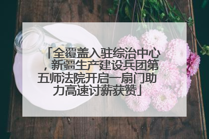 全覆盖入驻综治中心，新疆生产建设兵团第五师法院开启一扇门助力高速讨薪获赞