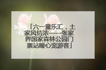 六一童乐汇，土家风情浓——张家界国家森林公园门票站暖心宠游客