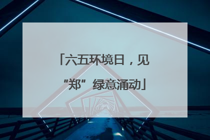 六五环境日,见“郑”绿意涌动