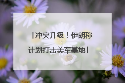冲突升级！伊朗称计划打击美军基地