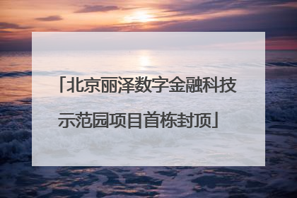 北京丽泽数字金融科技示范园项目首栋封顶
