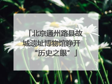 北京通州路县故城遗址博物馆睁开“历史之眼”