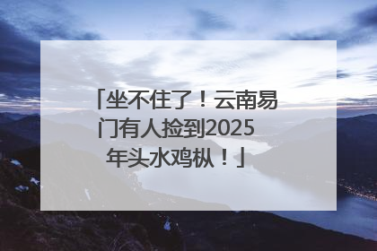 坐不住了！云南易门有人捡到2025年头水鸡枞！