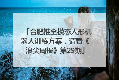 合肥推全模态人形机器人训练方案，请看《浪尖周报》第29期