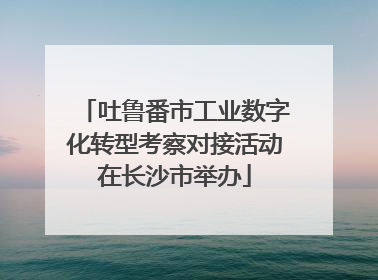 吐鲁番市工业数字化转型考察对接活动在长沙市举办