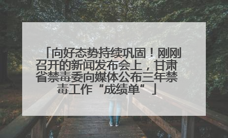 向好态势持续巩固！刚刚召开的新闻发布会上，甘肃省禁毒委向媒体公布三年禁毒工作“成绩单”