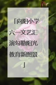 向阳小学六一文艺汇演勾勒阳光教育新图景