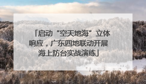 启动“空天地海”立体响应，广东四地联动开展海上防台实战演练