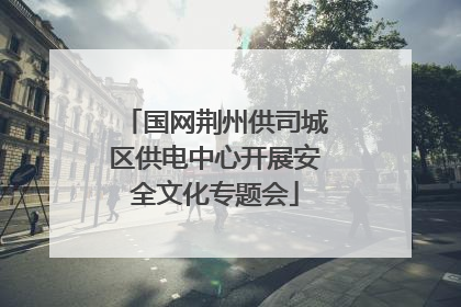 国网荆州供司城区供电中心开展安全文化专题会