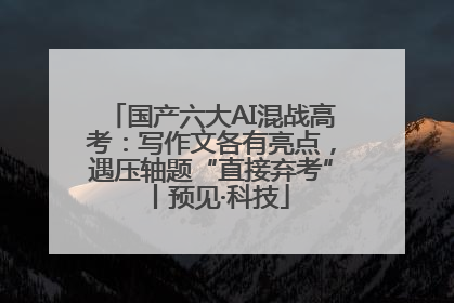 国产六大AI混战高考：写作文各有亮点，遇压轴题“直接弃考”丨预见·科技