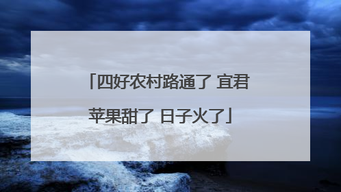 四好农村路通了 宜君苹果甜了 日子火了