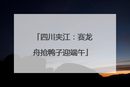 四川夹江：赛龙舟抢鸭子迎端午