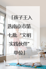 孩子王入选南京市第七批“文明实践伙伴”单位