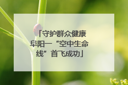 守护群众健康 阜阳一“空中生命线”首飞成功