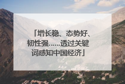 增长稳、态势好、韧性强……透过关键词感知中国经济