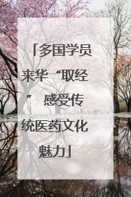 多国学员来华“取经” 感受传统医药文化魅力