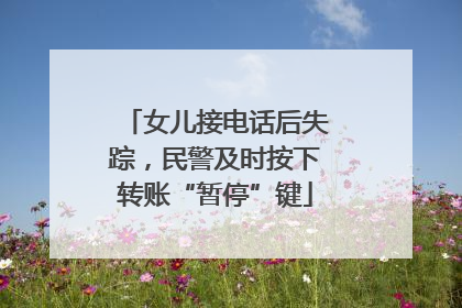 女儿接电话后失踪，民警及时按下转账“暂停”键