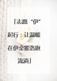 志愿“伊”起行：让温暖在伊金霍洛旗流淌