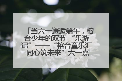当六一邂逅端午，榕台少年的双节 “乐游记”——“榕台童乐汇 同心筑未来”六一嘉年华活动顺利举行