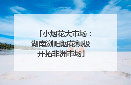 小烟花大市场：湖南浏阳烟花积极开拓非洲市场