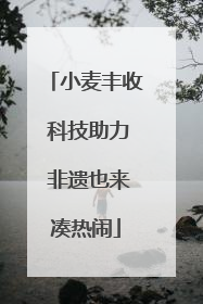 小麦丰收 科技助力 非遗也来凑热闹