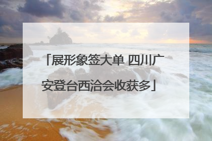 展形象签大单 四川广安登台西洽会收获多