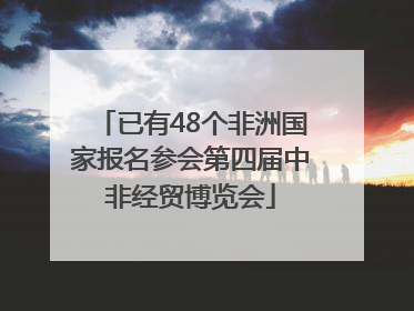 已有48个非洲国家报名参会第四届中非经贸博览会