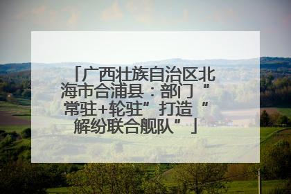 广西壮族自治区北海市合浦县：部门“常驻+轮驻”打造“解纷联合舰队”