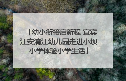幼小衔接启新程 宜宾江安淯江幼儿园走进小坝小学体验小学生活