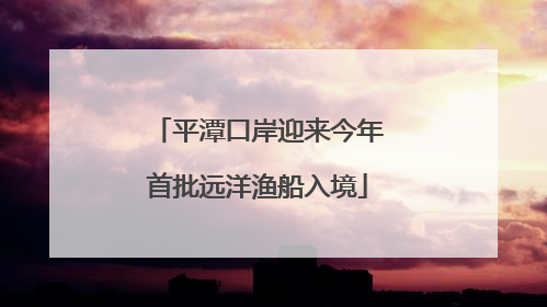 平潭口岸迎来今年首批远洋渔船入境