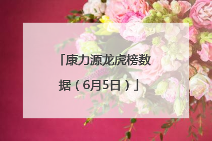 康力源龙虎榜数据（6月5日）