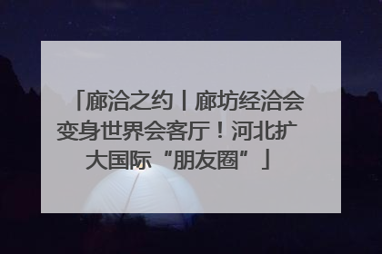 廊洽之约丨廊坊经洽会变身世界会客厅！河北扩大国际“朋友圈”