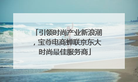 引领时尚产业新浪潮，宝尊电商蝉联京东大时尚最佳服务商