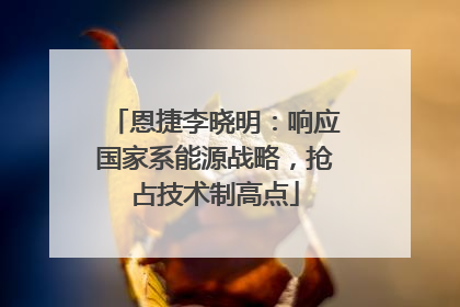 恩捷李晓明：响应国家系能源战略，抢占技术制高点