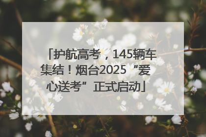 护航高考，145辆车集结！烟台2025“爱心送考”正式启动