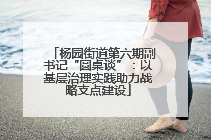 杨园街道第六期副书记“圆桌谈”：以基层治理实践助力战略支点建设