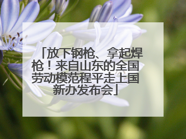 放下钢枪、拿起焊枪！来自山东的全国劳动模范程平走上国新办发布会