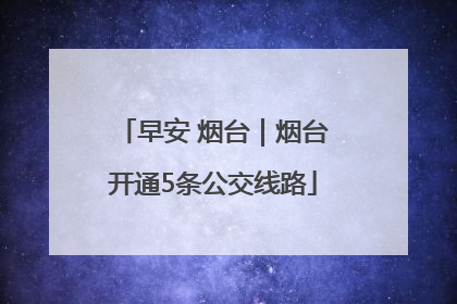 早安 烟台｜烟台开通5条公交线路