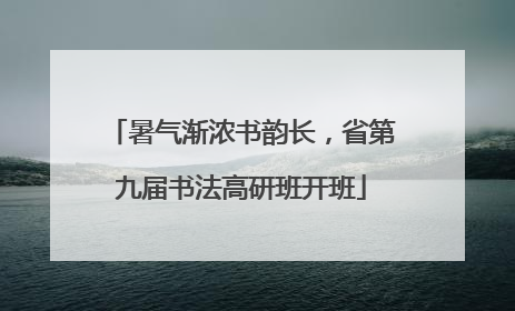 暑气渐浓书韵长，省第九届书法高研班开班