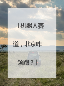 机器人赛道，北京咋领跑？