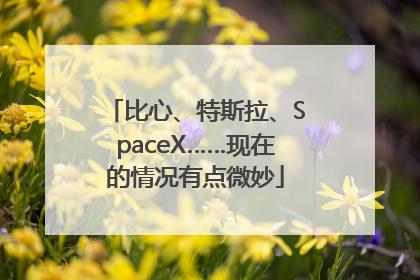 比心、特斯拉、SpaceX……现在的情况有点微妙