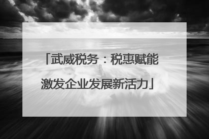 武威税务：税惠赋能 激发企业发展新活力