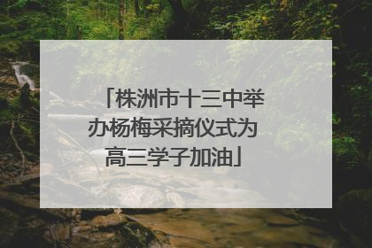株洲市十三中举办杨梅采摘仪式为高三学子加油
