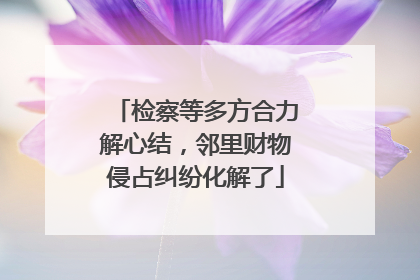 检察等多方合力解心结，邻里财物侵占纠纷化解了