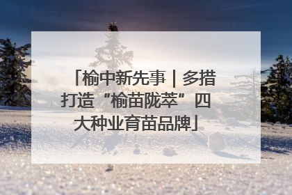 榆中新先事｜多措打造“榆苗陇萃”四大种业育苗品牌